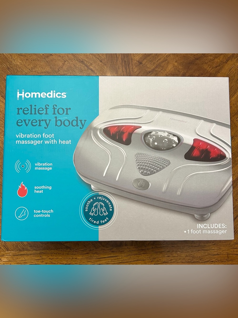 HoMedics Vibration Foot Massager – Heated Portable Foot Massager NEW